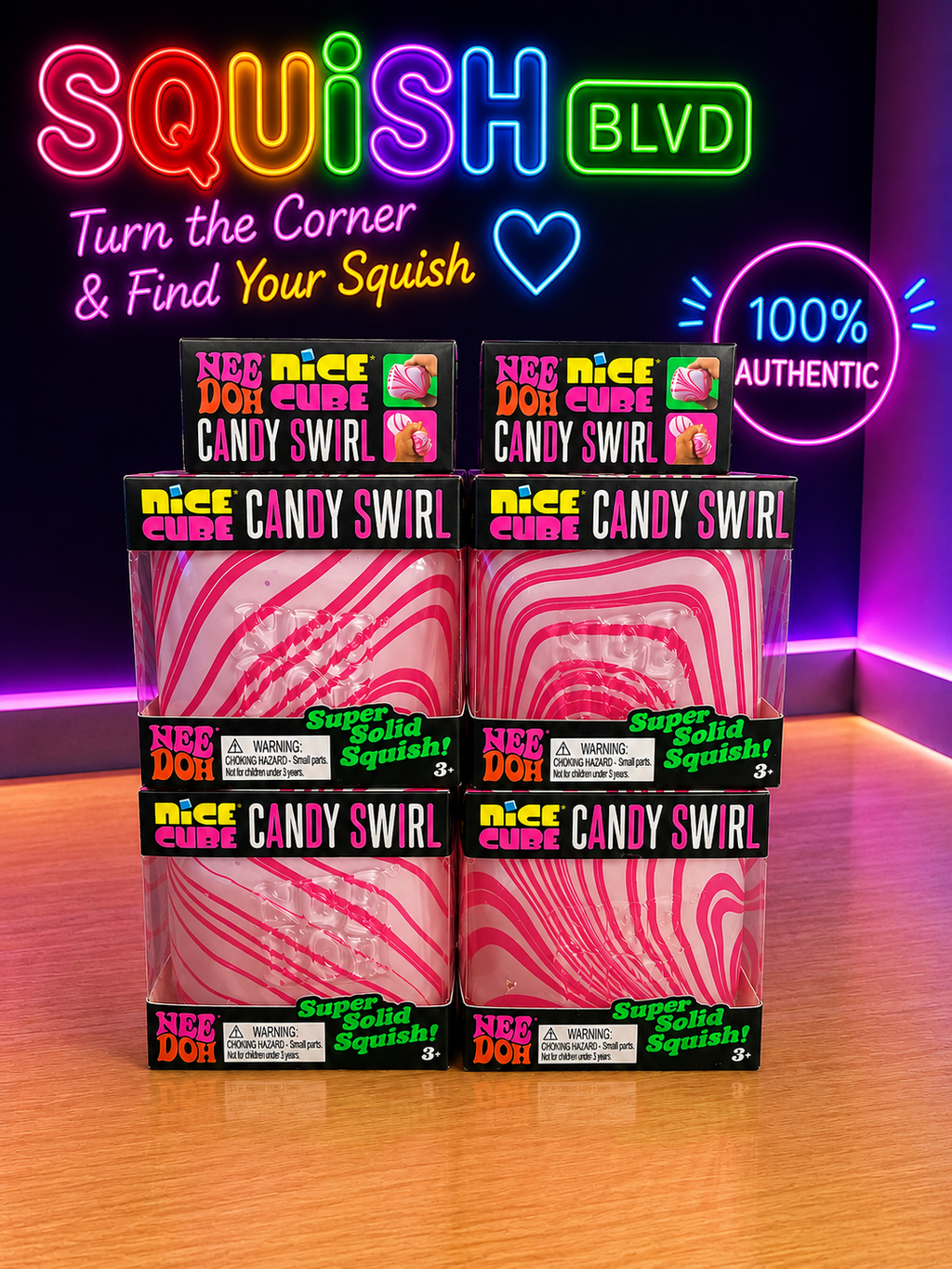 RTS - Needoh Candy Cane Swirl